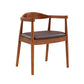 Contemporary Home Arm Chair Open Back Upholstered Wood Dining Room Chair Brown 1 Piece Walnut Clearhalo ' kitchen&dining_furn' 'Dining Chairs' 'Dining Tables & Seating' 'dining_chair' 'furn' 'furn_dining_chair' 'Furniture' 'furniture_dining_chair' 'Kitchen & Dining Furniture' 'kitchen' 3837064