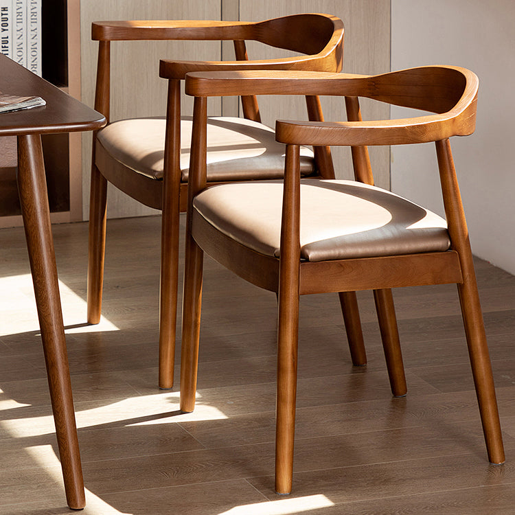 Contemporary Home Arm Chair Open Back Upholstered Wood Dining Room Chair Clearhalo ' kitchen&dining_furn' 'Dining Chairs' 'Dining Tables & Seating' 'dining_chair' 'furn' 'furn_dining_chair' 'Furniture' 'furniture_dining_chair' 'Kitchen & Dining Furniture' 'kitchen' 3837065