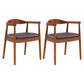 Contemporary Home Arm Chair Open Back Upholstered Wood Dining Room Chair Brown 2 Piece Set Walnut Clearhalo ' kitchen&dining_furn' 'Dining Chairs' 'Dining Tables & Seating' 'dining_chair' 'furn' 'furn_dining_chair' 'Furniture' 'furniture_dining_chair' 'Kitchen & Dining Furniture' 'kitchen' 3837066