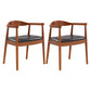 Contemporary Home Arm Chair Open Back Upholstered Wood Dining Room Chair Black 2 Piece Set Walnut Clearhalo ' kitchen&dining_furn' 'Dining Chairs' 'Dining Tables & Seating' 'dining_chair' 'furn' 'furn_dining_chair' 'Furniture' 'furniture_dining_chair' 'Kitchen & Dining Furniture' 'kitchen' 3837076