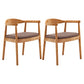 Contemporary Home Arm Chair Open Back Upholstered Wood Dining Room Chair Coffee 2 Piece Set Natural Wood Clearhalo ' kitchen&dining_furn' 'Dining Chairs' 'Dining Tables & Seating' 'dining_chair' 'furn' 'furn_dining_chair' 'Furniture' 'furniture_dining_chair' 'Kitchen & Dining Furniture' 'kitchen' 3837082