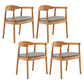 Contemporary Home Arm Chair Open Back Upholstered Wood Dining Room Chair Grey 4 Piece Set Natural Wood Clearhalo ' kitchen&dining_furn' 'Dining Chairs' 'Dining Tables & Seating' 'dining_chair' 'furn' 'furn_dining_chair' 'Furniture' 'furniture_dining_chair' 'Kitchen & Dining Furniture' 'kitchen' 3837086