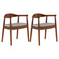 Contemporary Home Arm Chair Open Back Upholstered Wood Dining Room Chair Grey 2 Piece Set Walnut Clearhalo ' kitchen&dining_furn' 'Dining Chairs' 'Dining Tables & Seating' 'dining_chair' 'furn' 'furn_dining_chair' 'Furniture' 'furniture_dining_chair' 'Kitchen & Dining Furniture' 'kitchen' 3837088
