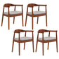 Contemporary Home Arm Chair Open Back Upholstered Wood Dining Room Chair Silver Gray 4 Piece Set Walnut Clearhalo ' kitchen&dining_furn' 'Dining Chairs' 'Dining Tables & Seating' 'dining_chair' 'furn' 'furn_dining_chair' 'Furniture' 'furniture_dining_chair' 'Kitchen & Dining Furniture' 'kitchen' 3837095