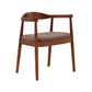 Contemporary Home Arm Chair Open Back Upholstered Wood Dining Room Chair Coffee 1 Piece Walnut Clearhalo ' kitchen&dining_furn' 'Dining Chairs' 'Dining Tables & Seating' 'dining_chair' 'furn' 'furn_dining_chair' 'Furniture' 'furniture_dining_chair' 'Kitchen & Dining Furniture' 'kitchen' 3837096