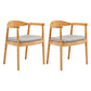 Contemporary Home Arm Chair Open Back Upholstered Wood Dining Room Chair Silver Gray 2 Piece Set Natural Wood Clearhalo ' kitchen&dining_furn' 'Dining Chairs' 'Dining Tables & Seating' 'dining_chair' 'furn' 'furn_dining_chair' 'Furniture' 'furniture_dining_chair' 'Kitchen & Dining Furniture' 'kitchen' 3837100