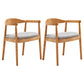 Contemporary Home Arm Chair Open Back Upholstered Wood Dining Room Chair Light Gray 2 Piece Set Natural Wood Clearhalo ' kitchen&dining_furn' 'Dining Chairs' 'Dining Tables & Seating' 'dining_chair' 'furn' 'furn_dining_chair' 'Furniture' 'furniture_dining_chair' 'Kitchen & Dining Furniture' 'kitchen' 3837103