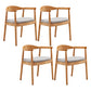 Contemporary Home Arm Chair Open Back Upholstered Wood Dining Room Chair Light Gray 4 Piece Set Natural Wood Clearhalo ' kitchen&dining_furn' 'Dining Chairs' 'Dining Tables & Seating' 'dining_chair' 'furn' 'furn_dining_chair' 'Furniture' 'furniture_dining_chair' 'Kitchen & Dining Furniture' 'kitchen' 3837104