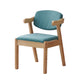 Wood Modern Dining Arm Chair with Color Cushion Open Back Dining Side Chair Blue 1 Piece Clearhalo ' kitchen&dining_furn' 'Dining Chairs' 'Dining Tables & Seating' 'dining_chair' 'furn' 'furn_dining_chair' 'Furniture' 'furniture_dining_chair' 'Kitchen & Dining Furniture' 'kitchen' 3837115
