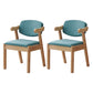 Wood Modern Dining Arm Chair with Color Cushion Open Back Dining Side Chair Blue 2 Piece Set Clearhalo ' kitchen&dining_furn' 'Dining Chairs' 'Dining Tables & Seating' 'dining_chair' 'furn' 'furn_dining_chair' 'Furniture' 'furniture_dining_chair' 'Kitchen & Dining Furniture' 'kitchen' 3837116