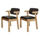Wood Modern Dining Arm Chair with Color Cushion Open Back Dining Side Chair Black 2 Piece Set Clearhalo ' kitchen&dining_furn' 'Dining Chairs' 'Dining Tables & Seating' 'dining_chair' 'furn' 'furn_dining_chair' 'Furniture' 'furniture_dining_chair' 'Kitchen & Dining Furniture' 'kitchen' 3837122