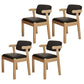 Wood Modern Dining Arm Chair with Color Cushion Open Back Dining Side Chair Black 4 Piece Set Clearhalo ' kitchen&dining_furn' 'Dining Chairs' 'Dining Tables & Seating' 'dining_chair' 'furn' 'furn_dining_chair' 'Furniture' 'furniture_dining_chair' 'Kitchen & Dining Furniture' 'kitchen' 3837125