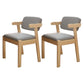 Wood Modern Dining Arm Chair with Color Cushion Open Back Dining Side Chair Grey 2 Piece Set Clearhalo ' kitchen&dining_furn' 'Dining Chairs' 'Dining Tables & Seating' 'dining_chair' 'furn' 'furn_dining_chair' 'Furniture' 'furniture_dining_chair' 'Kitchen & Dining Furniture' 'kitchen' 3837127