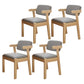 Wood Modern Dining Arm Chair with Color Cushion Open Back Dining Side Chair Grey 4 Piece Set Clearhalo ' kitchen&dining_furn' 'Dining Chairs' 'Dining Tables & Seating' 'dining_chair' 'furn' 'furn_dining_chair' 'Furniture' 'furniture_dining_chair' 'Kitchen & Dining Furniture' 'kitchen' 3837128