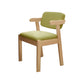 Wood Modern Dining Arm Chair with Color Cushion Open Back Dining Side Chair Green 1 Piece Clearhalo ' kitchen&dining_furn' 'Dining Chairs' 'Dining Tables & Seating' 'dining_chair' 'furn' 'furn_dining_chair' 'Furniture' 'furniture_dining_chair' 'Kitchen & Dining Furniture' 'kitchen' 3837132