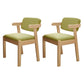 Wood Modern Dining Arm Chair with Color Cushion Open Back Dining Side Chair Green 2 Piece Set Clearhalo ' kitchen&dining_furn' 'Dining Chairs' 'Dining Tables & Seating' 'dining_chair' 'furn' 'furn_dining_chair' 'Furniture' 'furniture_dining_chair' 'Kitchen & Dining Furniture' 'kitchen' 3837133