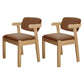 Wood Modern Dining Arm Chair with Color Cushion Open Back Dining Side Chair Brown 2 Piece Set Clearhalo ' kitchen&dining_furn' 'Dining Chairs' 'Dining Tables & Seating' 'dining_chair' 'furn' 'furn_dining_chair' 'Furniture' 'furniture_dining_chair' 'Kitchen & Dining Furniture' 'kitchen' 3837136