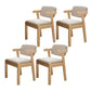 Wood Modern Dining Arm Chair with Color Cushion Open Back Dining Side Chair Light Gray 4 Piece Set Clearhalo ' kitchen&dining_furn' 'Dining Chairs' 'Dining Tables & Seating' 'dining_chair' 'furn' 'furn_dining_chair' 'Furniture' 'furniture_dining_chair' 'Kitchen & Dining Furniture' 'kitchen' 3837143