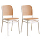 Modern Armless Dining Chairs Plastic Open Back Side Chair for Coffee Bar White 34" 2 Piece Set Clearhalo ' kitchen&dining_furn' 'Dining Chairs' 'Dining Tables & Seating' 'dining_chair' 'furn' 'furn_dining_chair' 'Furniture' 'furniture_dining_chair' 'Kitchen & Dining Furniture' 'kitchen' 3837146