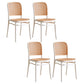 Modern Armless Dining Chairs Plastic Open Back Side Chair for Coffee Bar White 34" 4 Piece Set Clearhalo ' kitchen&dining_furn' 'Dining Chairs' 'Dining Tables & Seating' 'dining_chair' 'furn' 'furn_dining_chair' 'Furniture' 'furniture_dining_chair' 'Kitchen & Dining Furniture' 'kitchen' 3837148