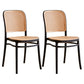 Modern Armless Dining Chairs Plastic Open Back Side Chair for Coffee Bar Black 34" 2 Piece Set Clearhalo ' kitchen&dining_furn' 'Dining Chairs' 'Dining Tables & Seating' 'dining_chair' 'furn' 'furn_dining_chair' 'Furniture' 'furniture_dining_chair' 'Kitchen & Dining Furniture' 'kitchen' 3837158
