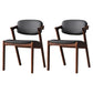 Modern Style Solid Wood Dining Arm Chair Open Back Dining Chair for Home Use Walnut 2 Piece Set Clearhalo ' kitchen&dining_furn' 'Dining Chairs' 'Dining Tables & Seating' 'dining_chair' 'furn' 'furn_dining_chair' 'Furniture' 'furniture_dining_chair' 'Kitchen & Dining Furniture' 'kitchen' 3837162