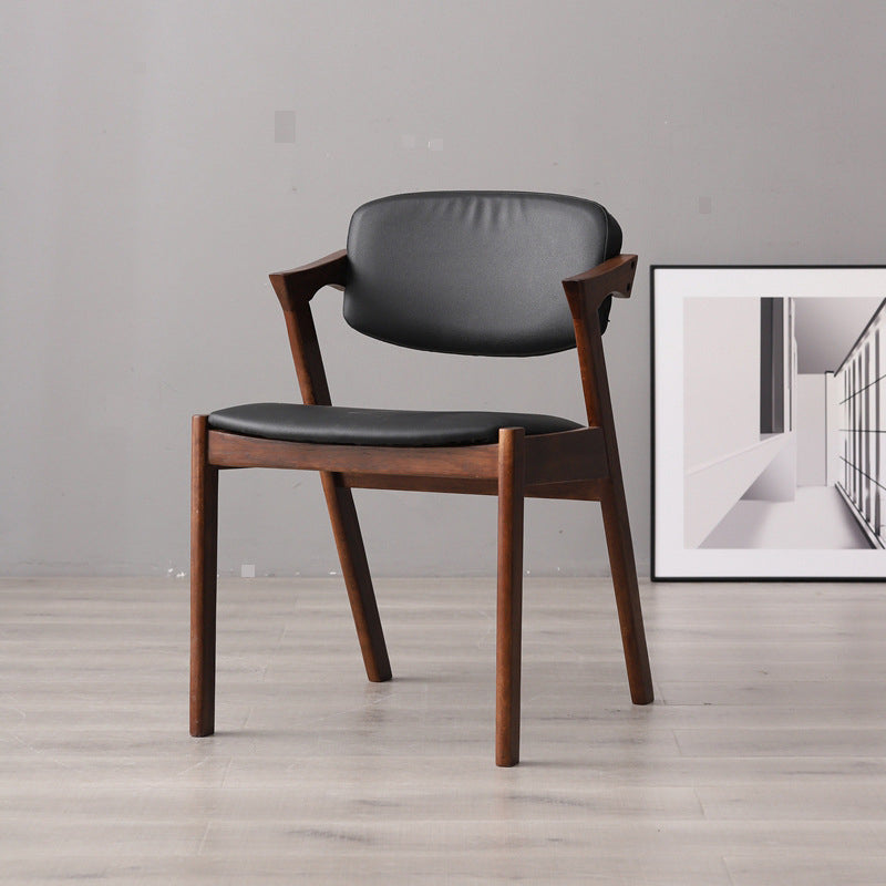 Modern Style Solid Wood Dining Arm Chair Open Back Dining Chair for Home Use Clearhalo ' kitchen&dining_furn' 'Dining Chairs' 'Dining Tables & Seating' 'dining_chair' 'furn' 'furn_dining_chair' 'Furniture' 'furniture_dining_chair' 'Kitchen & Dining Furniture' 'kitchen' 3837164