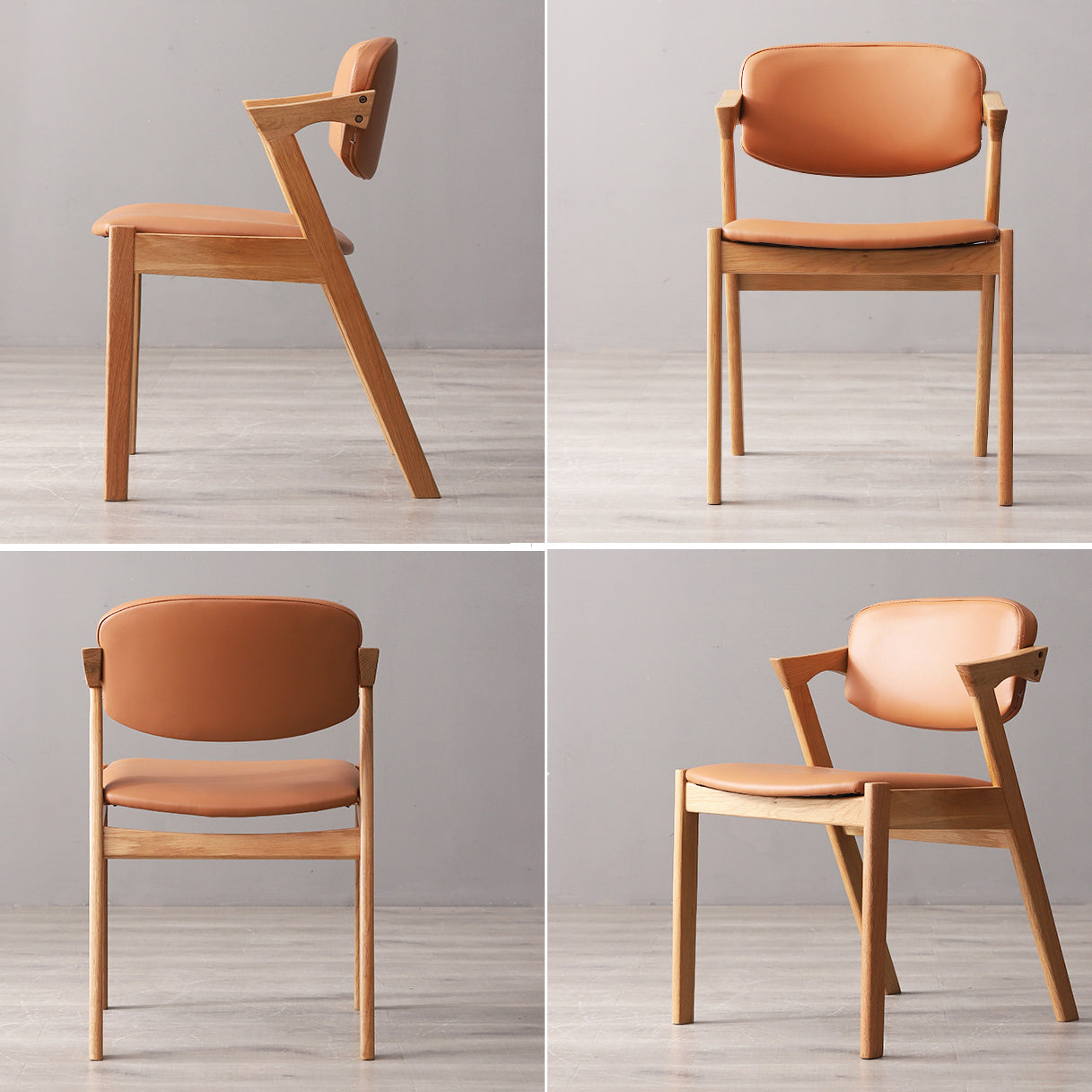 Modern Style Solid Wood Dining Arm Chair Open Back Dining Chair for Home Use Clearhalo ' kitchen&dining_furn' 'Dining Chairs' 'Dining Tables & Seating' 'dining_chair' 'furn' 'furn_dining_chair' 'Furniture' 'furniture_dining_chair' 'Kitchen & Dining Furniture' 'kitchen' 3837170