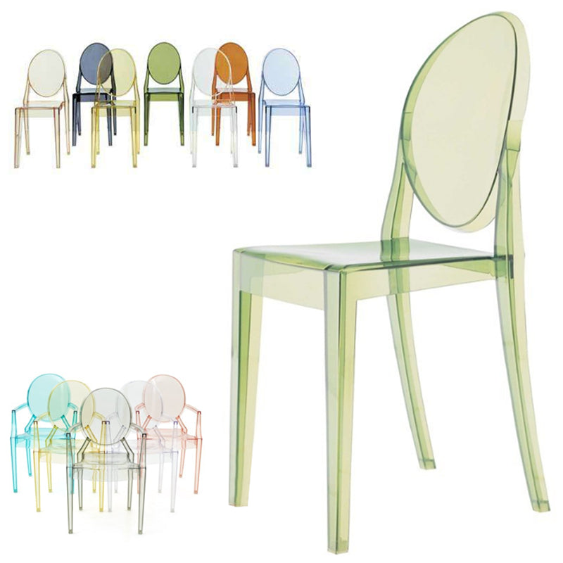 Scandinavian Winehouse Plastic Side Chair Transparent Open Dining Chair (Set of 4) Clearhalo ' kitchen&dining_furn' 'Dining Chairs' 'Dining Tables & Seating' 'dining_chair' 'furn' 'furn_dining_chair' 'Furniture' 'furniture_dining_chair' 'Kitchen & Dining Furniture' 'kitchen' 3837546