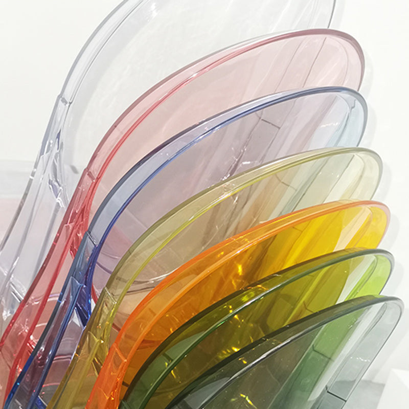 Scandinavian Winehouse Plastic Side Chair Transparent Open Dining Chair (Set of 4) Clearhalo ' kitchen&dining_furn' 'Dining Chairs' 'Dining Tables & Seating' 'dining_chair' 'furn' 'furn_dining_chair' 'Furniture' 'furniture_dining_chair' 'Kitchen & Dining Furniture' 'kitchen' 3837555