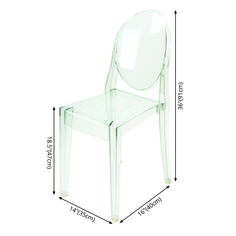 Scandinavian Winehouse Plastic Side Chair Transparent Open Dining Chair (Set of 4) Clearhalo ' kitchen&dining_furn' 'Dining Chairs' 'Dining Tables & Seating' 'dining_chair' 'furn' 'furn_dining_chair' 'Furniture' 'furniture_dining_chair' 'Kitchen & Dining Furniture' 'kitchen' 3837558