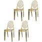 Scandinavian Winehouse Plastic Side Chair Transparent Open Dining Chair (Set of 4) Yellow Clearhalo ' kitchen&dining_furn' 'Dining Chairs' 'Dining Tables & Seating' 'dining_chair' 'furn' 'furn_dining_chair' 'Furniture' 'furniture_dining_chair' 'Kitchen & Dining Furniture' 'kitchen' 3837563