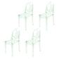 Scandinavian Winehouse Plastic Side Chair Transparent Open Dining Chair (Set of 4) Light Green Clearhalo ' kitchen&dining_furn' 'Dining Chairs' 'Dining Tables & Seating' 'dining_chair' 'furn' 'furn_dining_chair' 'Furniture' 'furniture_dining_chair' 'Kitchen & Dining Furniture' 'kitchen' 3837564