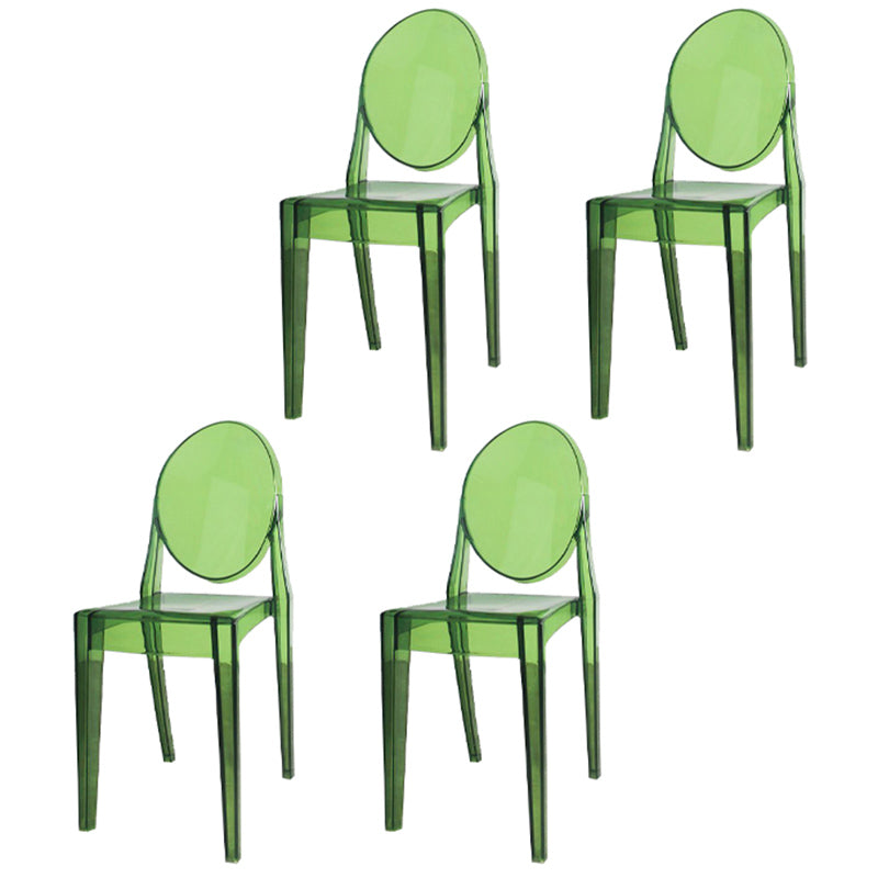 Scandinavian Winehouse Plastic Side Chair Transparent Open Dining Chair (Set of 4) Turquoise Clearhalo ' kitchen&dining_furn' 'Dining Chairs' 'Dining Tables & Seating' 'dining_chair' 'furn' 'furn_dining_chair' 'Furniture' 'furniture_dining_chair' 'Kitchen & Dining Furniture' 'kitchen' 3837569