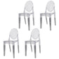 Scandinavian Winehouse Plastic Side Chair Transparent Open Dining Chair (Set of 4) Clear Clearhalo ' kitchen&dining_furn' 'Dining Chairs' 'Dining Tables & Seating' 'dining_chair' 'furn' 'furn_dining_chair' 'Furniture' 'furniture_dining_chair' 'Kitchen & Dining Furniture' 'kitchen' 3837570