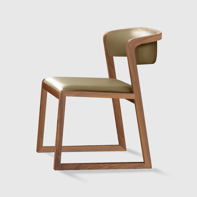 Scandinavian Style Upholstered Side Chairs Open Back Dining Side Chair for Home Use Khaki 1 Piece Clearhalo ' kitchen&dining_furn' 'Dining Chairs' 'Dining Tables & Seating' 'dining_chair' 'furn' 'furn_dining_chair' 'Furniture' 'furniture_dining_chair' 'Kitchen & Dining Furniture' 'kitchen' 3837579