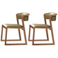 Scandinavian Style Upholstered Side Chairs Open Back Dining Side Chair for Home Use Khaki 2 Piece Set Clearhalo ' kitchen&dining_furn' 'Dining Chairs' 'Dining Tables & Seating' 'dining_chair' 'furn' 'furn_dining_chair' 'Furniture' 'furniture_dining_chair' 'Kitchen & Dining Furniture' 'kitchen' 3837580