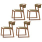 Scandinavian Style Upholstered Side Chairs Open Back Dining Side Chair for Home Use Khaki 4 Piece Set Clearhalo ' kitchen&dining_furn' 'Dining Chairs' 'Dining Tables & Seating' 'dining_chair' 'furn' 'furn_dining_chair' 'Furniture' 'furniture_dining_chair' 'Kitchen & Dining Furniture' 'kitchen' 3837583