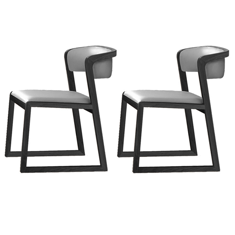 Scandinavian Style Upholstered Side Chairs Open Back Dining Side Chair for Home Use Grey 2 Piece Set Clearhalo ' kitchen&dining_furn' 'Dining Chairs' 'Dining Tables & Seating' 'dining_chair' 'furn' 'furn_dining_chair' 'Furniture' 'furniture_dining_chair' 'Kitchen & Dining Furniture' 'kitchen' 3837587