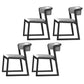 Scandinavian Style Upholstered Side Chairs Open Back Dining Side Chair for Home Use Grey 4 Piece Set Clearhalo ' kitchen&dining_furn' 'Dining Chairs' 'Dining Tables & Seating' 'dining_chair' 'furn' 'furn_dining_chair' 'Furniture' 'furniture_dining_chair' 'Kitchen & Dining Furniture' 'kitchen' 3837589