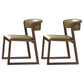 Scandinavian Style Upholstered Side Chairs Open Back Dining Side Chair for Home Use Brown-Khaki 2 Piece Set Clearhalo ' kitchen&dining_furn' 'Dining Chairs' 'Dining Tables & Seating' 'dining_chair' 'furn' 'furn_dining_chair' 'Furniture' 'furniture_dining_chair' 'Kitchen & Dining Furniture' 'kitchen' 3837593
