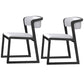 Scandinavian Style Upholstered Side Chairs Open Back Dining Side Chair for Home Use White-Black 2 Piece Set Clearhalo ' kitchen&dining_furn' 'Dining Chairs' 'Dining Tables & Seating' 'dining_chair' 'furn' 'furn_dining_chair' 'Furniture' 'furniture_dining_chair' 'Kitchen & Dining Furniture' 'kitchen' 3837596