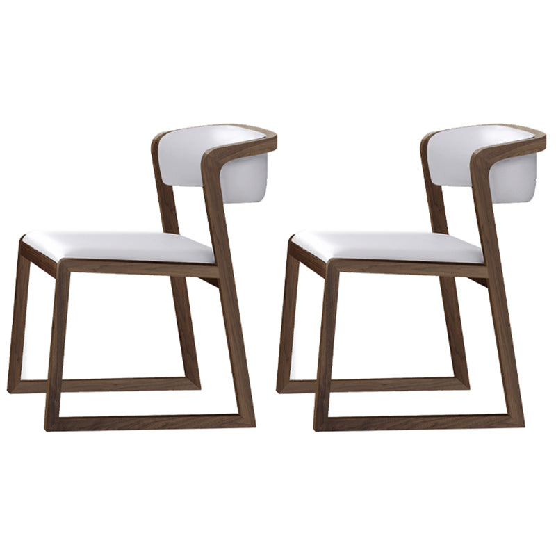 Scandinavian Style Upholstered Side Chairs Open Back Dining Side Chair for Home Use White 2 Piece Set Clearhalo ' kitchen&dining_furn' 'Dining Chairs' 'Dining Tables & Seating' 'dining_chair' 'furn' 'furn_dining_chair' 'Furniture' 'furniture_dining_chair' 'Kitchen & Dining Furniture' 'kitchen' 3837599