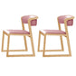 Scandinavian Style Upholstered Side Chairs Open Back Dining Side Chair for Home Use Pink 2 Piece Set Clearhalo ' kitchen&dining_furn' 'Dining Chairs' 'Dining Tables & Seating' 'dining_chair' 'furn' 'furn_dining_chair' 'Furniture' 'furniture_dining_chair' 'Kitchen & Dining Furniture' 'kitchen' 3837602