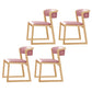 Scandinavian Style Upholstered Side Chairs Open Back Dining Side Chair for Home Use Pink 4 Piece Set Clearhalo ' kitchen&dining_furn' 'Dining Chairs' 'Dining Tables & Seating' 'dining_chair' 'furn' 'furn_dining_chair' 'Furniture' 'furniture_dining_chair' 'Kitchen & Dining Furniture' 'kitchen' 3837603
