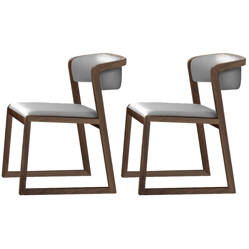 Scandinavian Style Upholstered Side Chairs Open Back Dining Side Chair for Home Use Gray Coffee 2 Piece Set Clearhalo ' kitchen&dining_furn' 'Dining Chairs' 'Dining Tables & Seating' 'dining_chair' 'furn' 'furn_dining_chair' 'Furniture' 'furniture_dining_chair' 'Kitchen & Dining Furniture' 'kitchen' 3837605