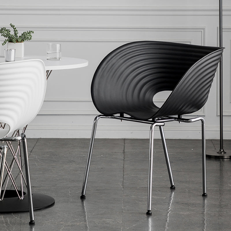 Industrial Style Plastic Dining Armless Chair Open Back Dining Side Chair for Home Use Clearhalo ' kitchen&dining_furn' 'Dining Chairs' 'Dining Tables & Seating' 'dining_chair' 'furn' 'furn_dining_chair' 'Furniture' 'furniture_dining_chair' 'Kitchen & Dining Furniture' 'kitchen' 3837607