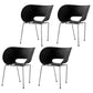 Industrial Style Plastic Dining Armless Chair Open Back Dining Side Chair for Home Use Black 4 Piece Set Clearhalo ' kitchen&dining_furn' 'Dining Chairs' 'Dining Tables & Seating' 'dining_chair' 'furn' 'furn_dining_chair' 'Furniture' 'furniture_dining_chair' 'Kitchen & Dining Furniture' 'kitchen' 3837611