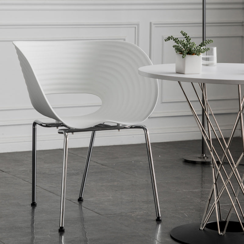 Industrial Style Plastic Dining Armless Chair Open Back Dining Side Chair for Home Use Clearhalo ' kitchen&dining_furn' 'Dining Chairs' 'Dining Tables & Seating' 'dining_chair' 'furn' 'furn_dining_chair' 'Furniture' 'furniture_dining_chair' 'Kitchen & Dining Furniture' 'kitchen' 3837612