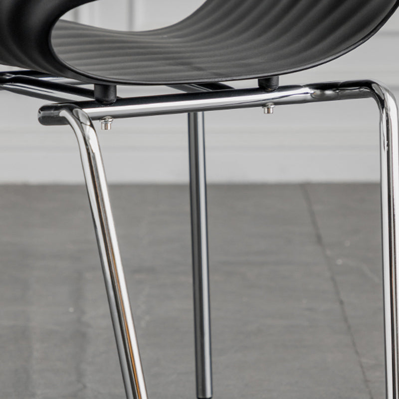 Industrial Style Plastic Dining Armless Chair Open Back Dining Side Chair for Home Use Clearhalo ' kitchen&dining_furn' 'Dining Chairs' 'Dining Tables & Seating' 'dining_chair' 'furn' 'furn_dining_chair' 'Furniture' 'furniture_dining_chair' 'Kitchen & Dining Furniture' 'kitchen' 3837614